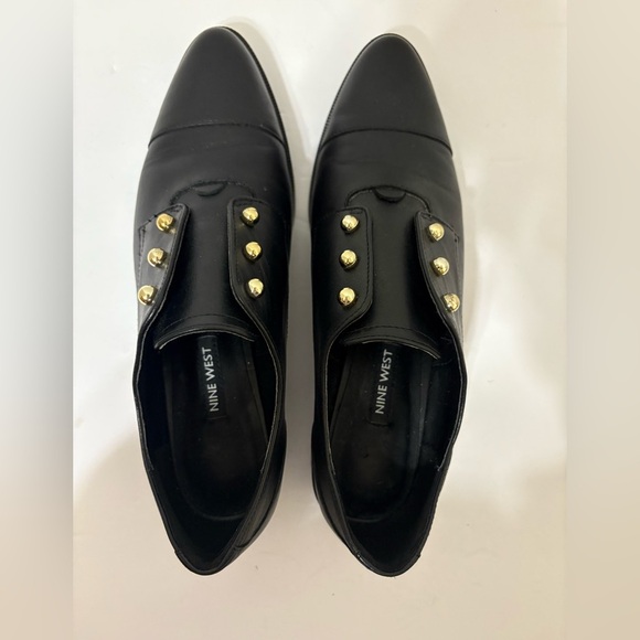 Nine West Wearable black leather slip-on Oxford shoes size 6.5 M - Picture 8 of 10